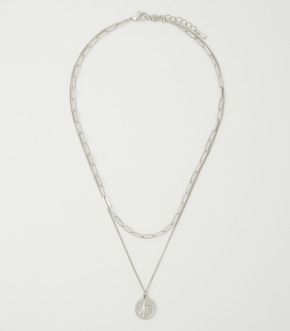 DOUBLE CHAIN MOTIF NECKLACE/ダブルチェーンモチーフネックレス