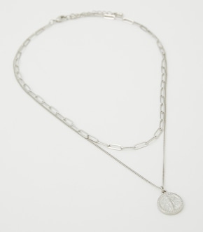 DOUBLE CHAIN MOTIF NECKLACE/ダブルチェーンモチーフネックレス 詳細画像