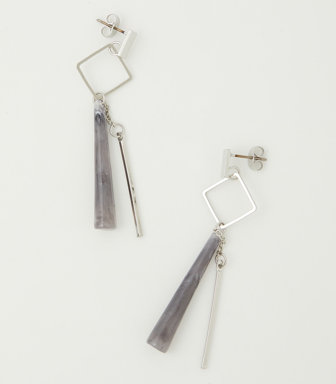 MARBLE CONE EARRINGS/マーブルコーンピアス 詳細画像 柄GRY 3
