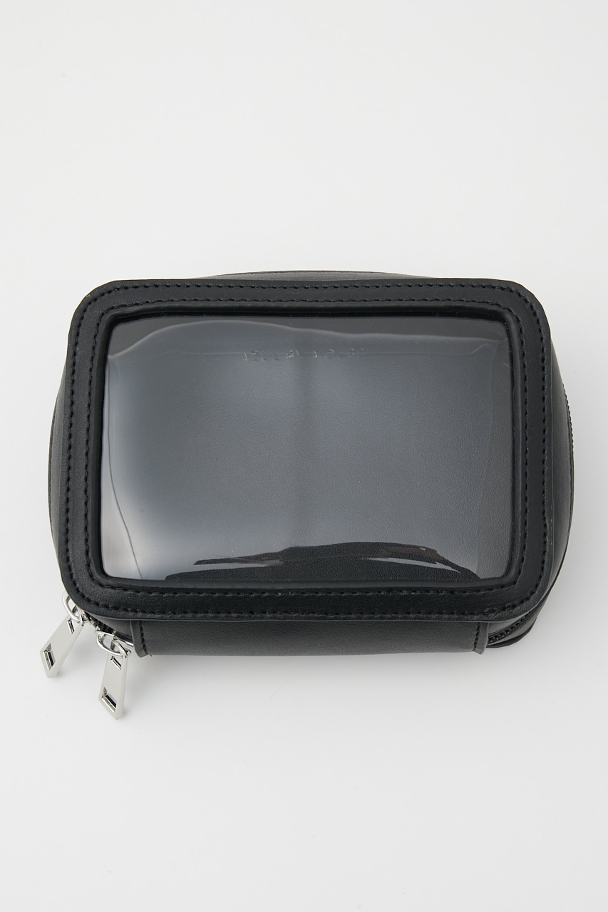 WITH MIRROR CLEAR POUCH/ウィズミラークリアポーチ 詳細画像 BLK 1