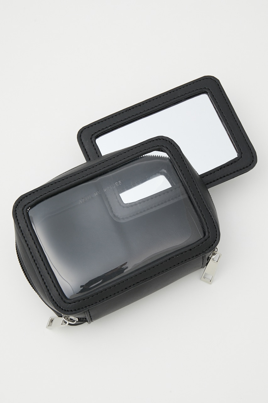 WITH MIRROR CLEAR POUCH/ウィズミラークリアポーチ 詳細画像 BLK 5