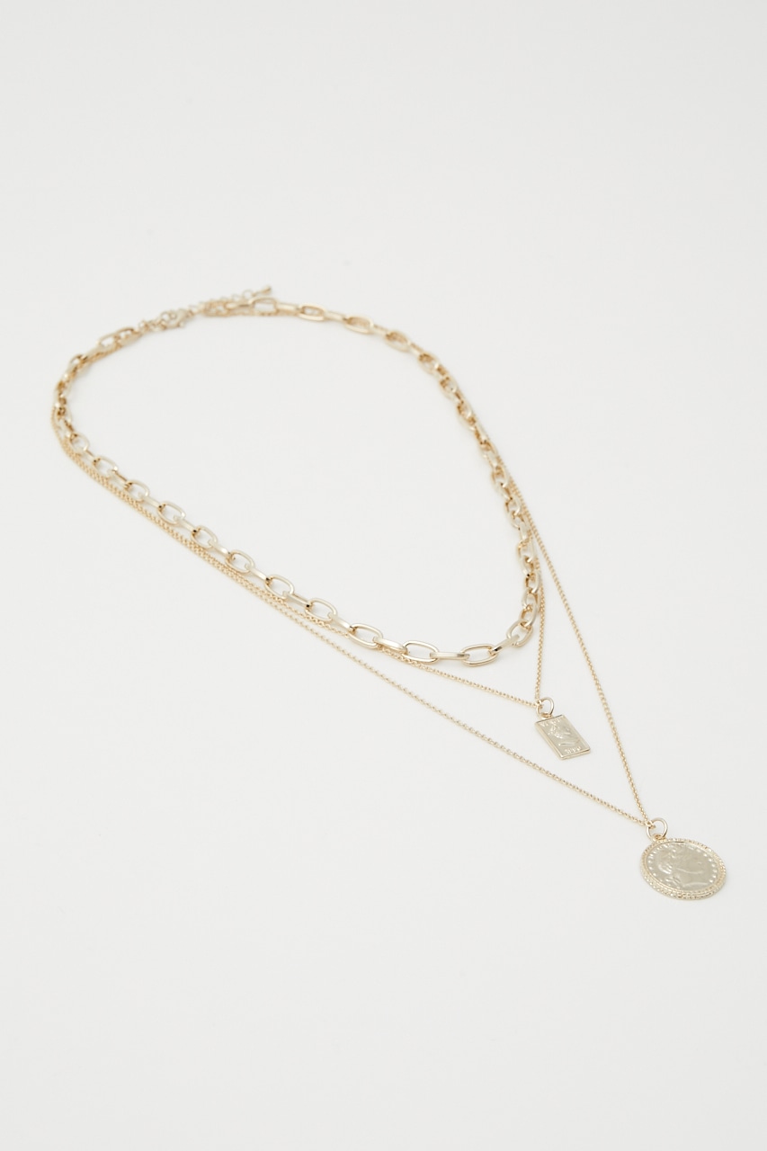 COIN THREE-STRAND NECKLACE/コインスリーストランドネックレス 詳細画像 L/GLD 3