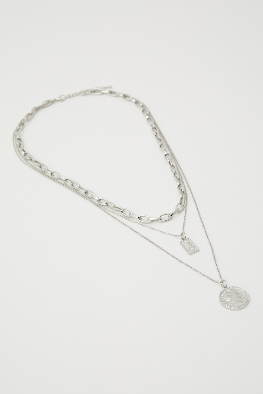 COIN THREE-STRAND NECKLACE/コインスリーストランドネックレス 詳細画像 SLV 3