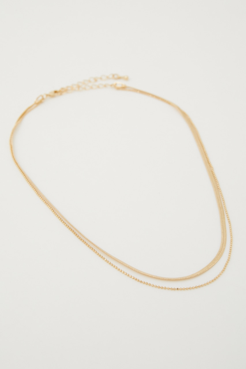 WIDE CHAIN DOUBLE NECKLACE/ワイドチェーンダブルネックレス 詳細画像 L/GLD 4