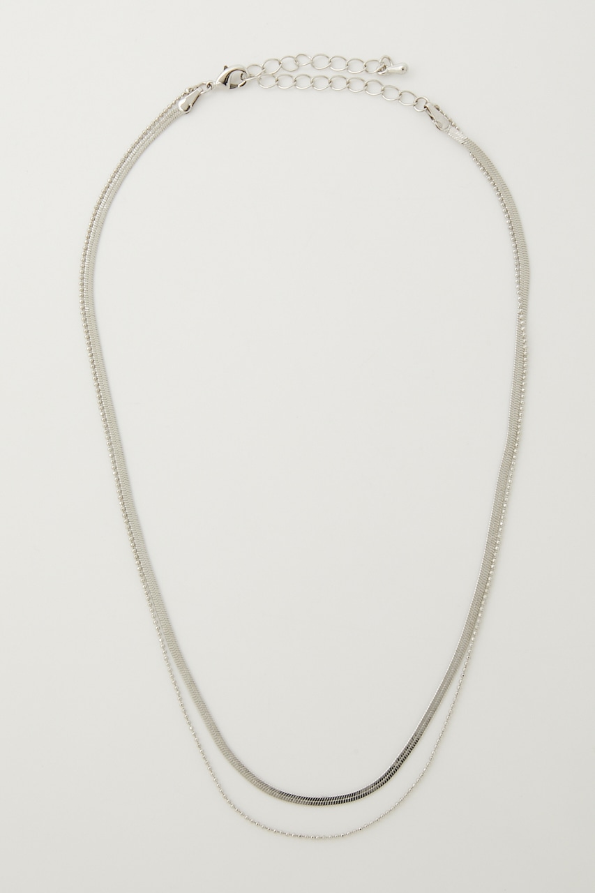 WIDE CHAIN DOUBLE NECKLACE/ワイドチェーンダブルネックレス 詳細画像 SLV 3