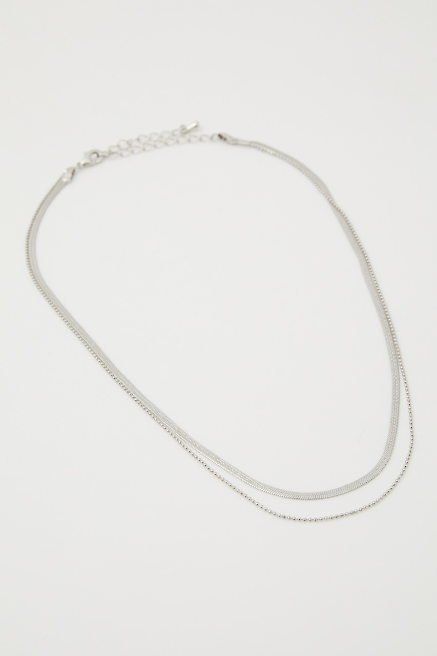 WIDE CHAIN DOUBLE NECKLACE/ワイドチェーンダブルネックレス 詳細画像 SLV 4
