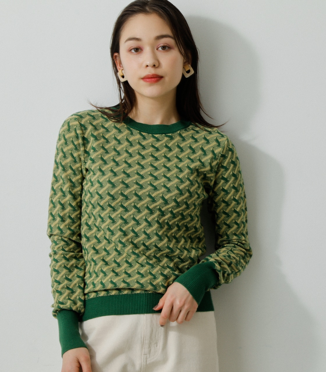 JACQUARD KNIT TOPS/ジャガードニットトップス｜AZUL BY MOUSSY
