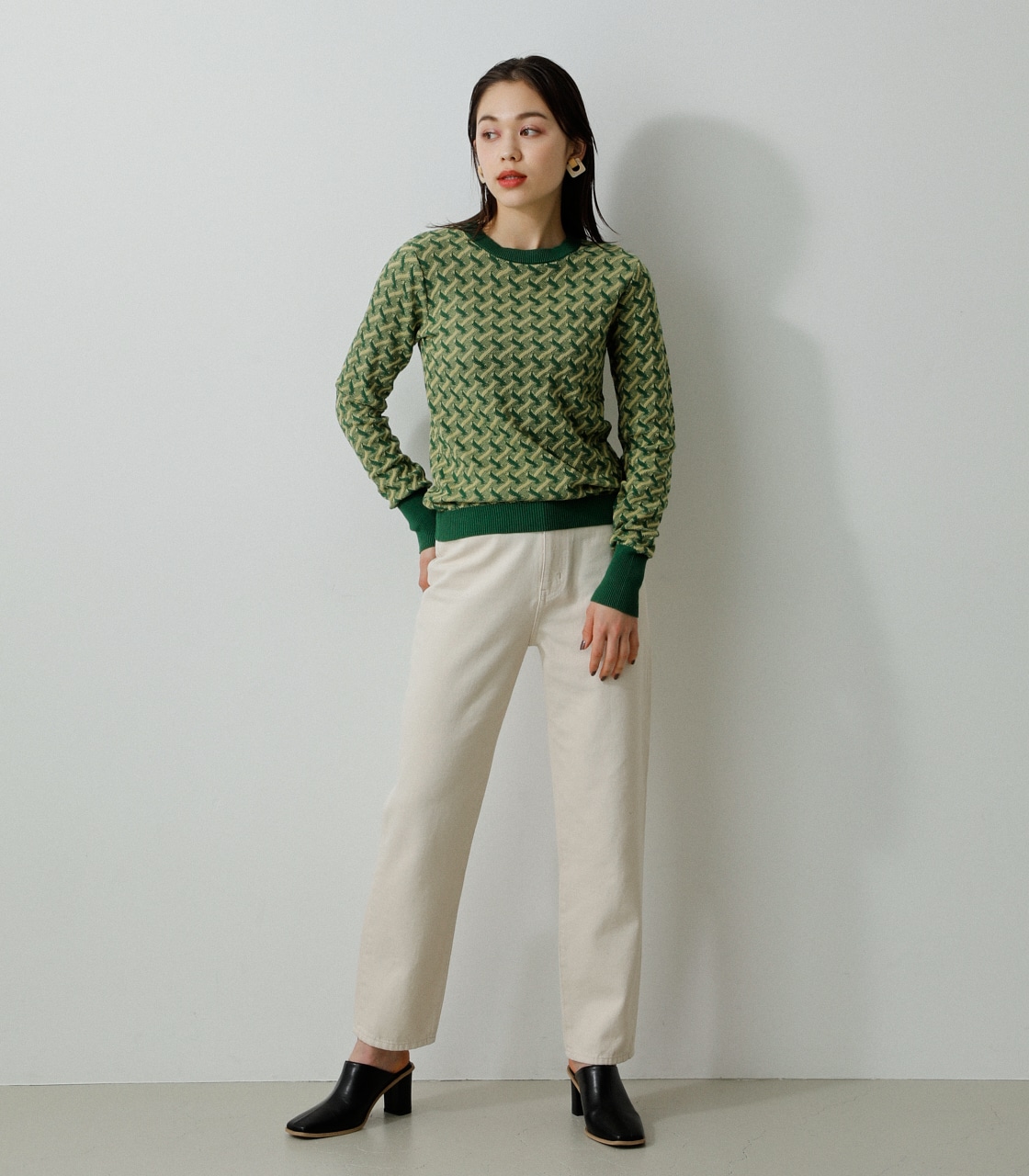 JACQUARD KNIT TOPS/ジャガードニットトップス｜AZUL BY MOUSSY