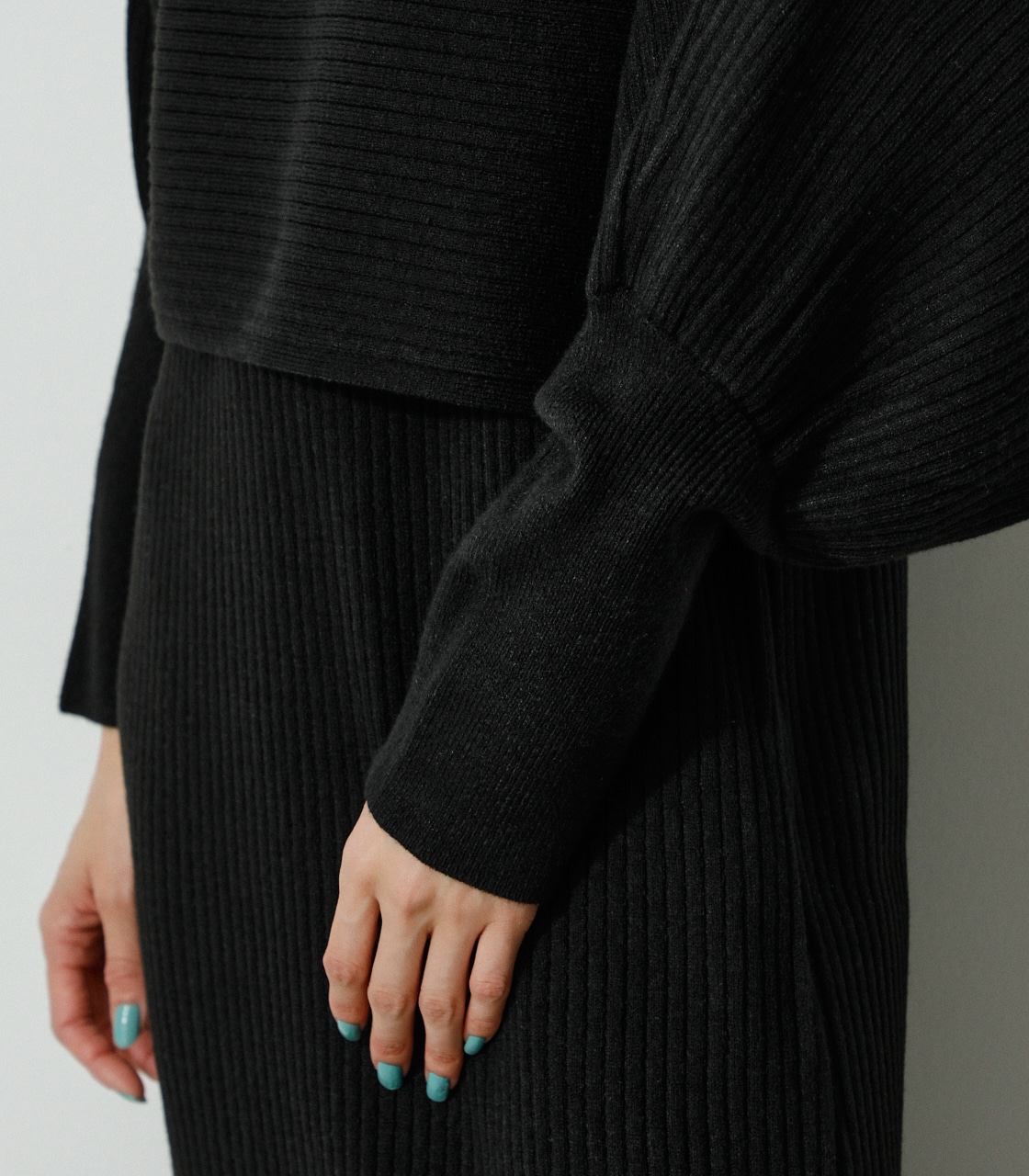 LAYERED SET KNIT ONEPIECE/レイヤードセットニットワンピース 詳細画像 BLK 10