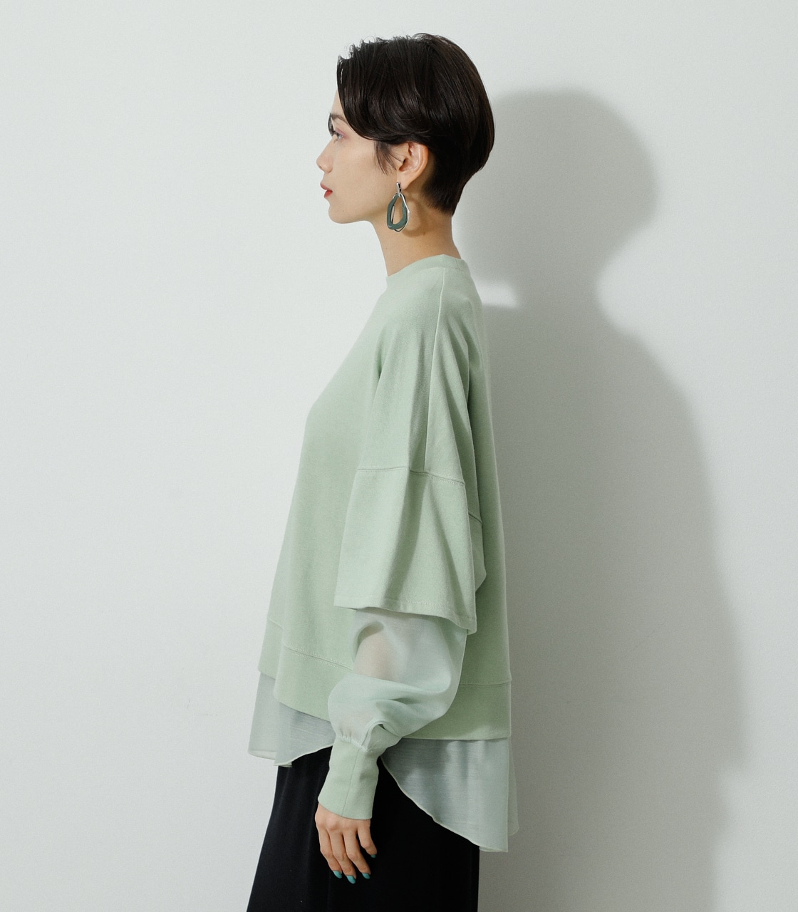 SHEER LAYERED TOPS/シアーレイヤードトップス｜AZUL BY MOUSSY 