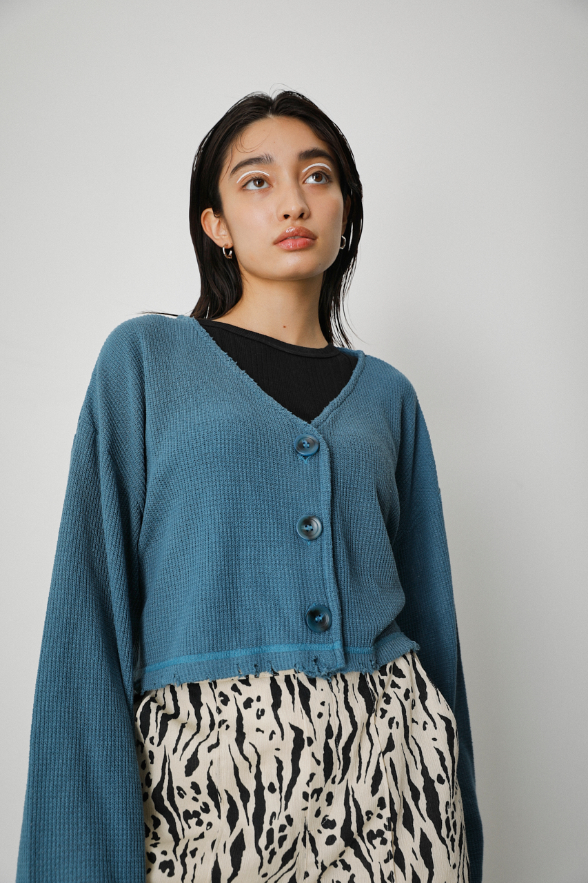 MOUSSY/HOUND TOOTH SHORT CARDIGAN
