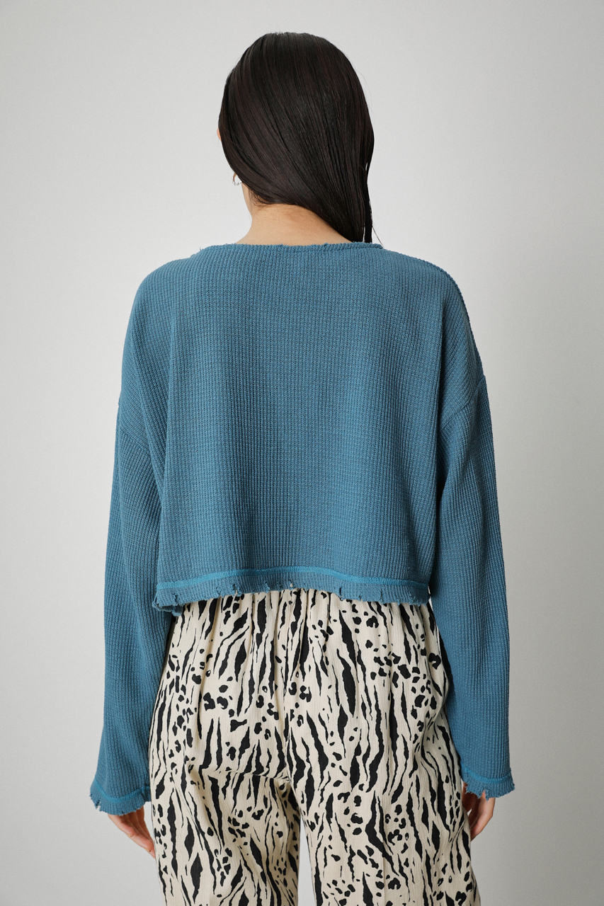 SHORT WAFFLE CARDIGAN/ショートワッフルカーディガン｜AZUL BY MOUSSY