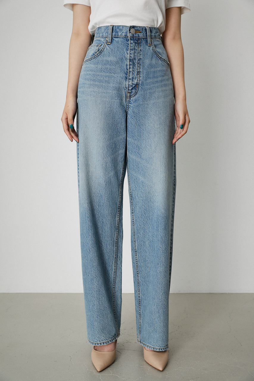 HIGH WAIST DENIM WIDE 3/ハイウエストデニムワイド3 詳細画像 L/BLU 5