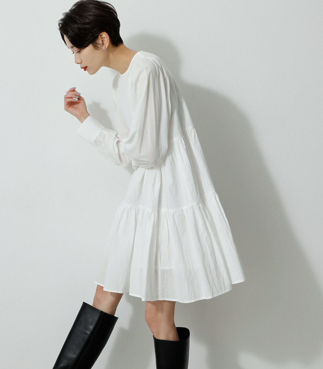 MINI TIERED ONEPIECE/ミニティアードワンピース 詳細画像 WHT 2