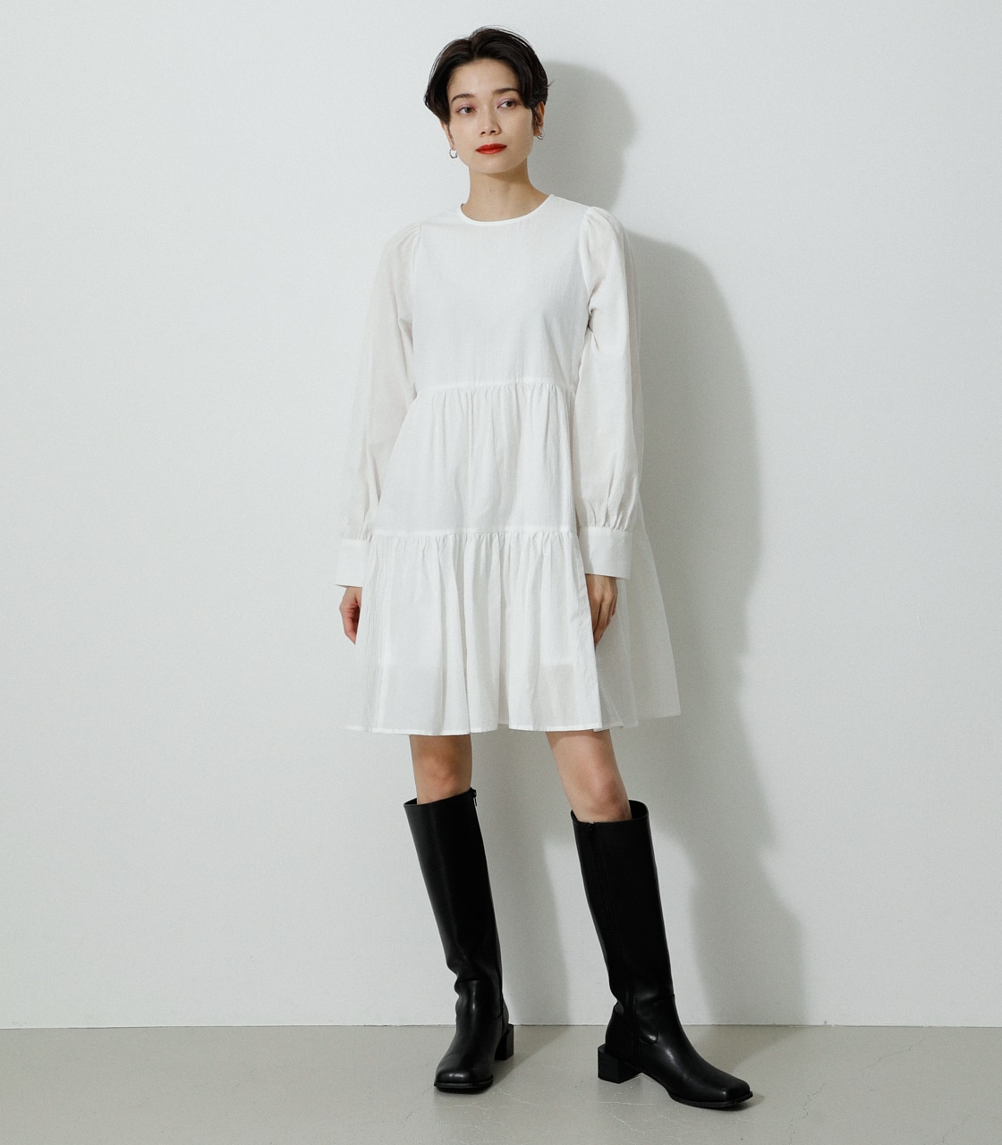 MINI TIERED ONEPIECE/ミニティアードワンピース 詳細画像 WHT 5