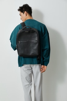 FAUX LEATHER BOXTYPE BACK PACK/フェイクレザーボックスタイプバックパック 詳細画像