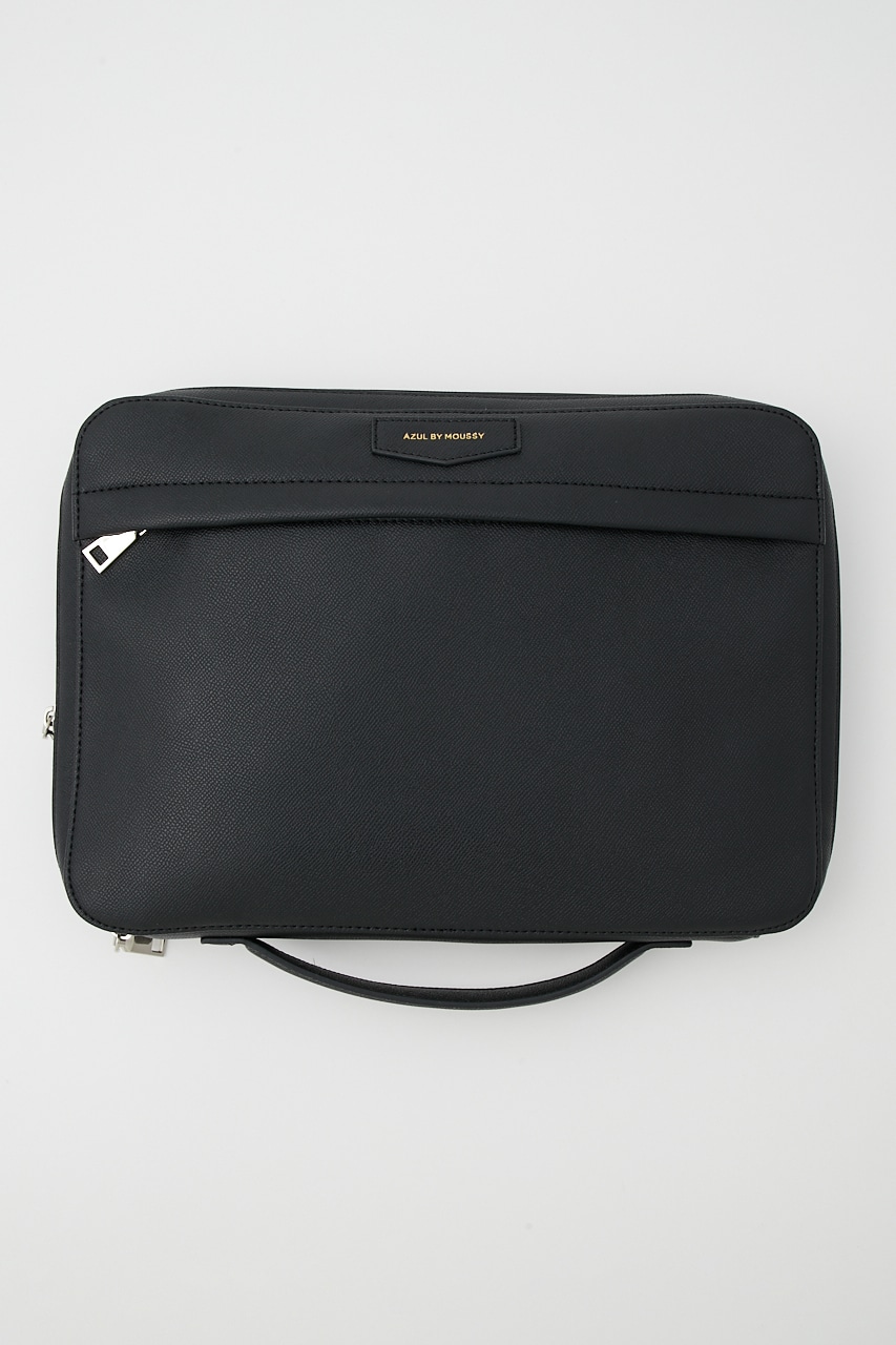FAUX LEATHER BOXTYPE CLUTCH/フェイクレザーボックスタイプクラッチ 詳細画像 BLK 3