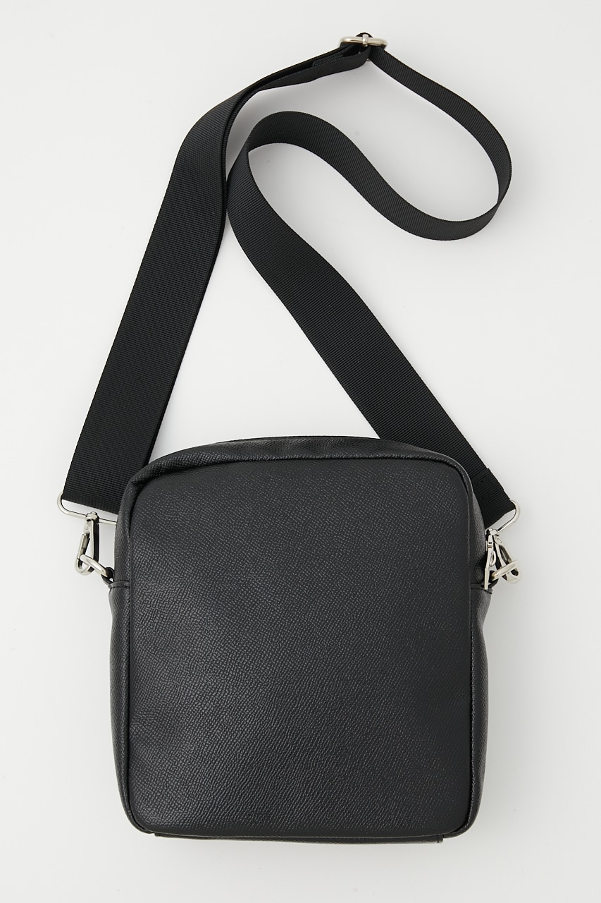 FAUX LEATHER SHOULDER BAG/フェイクレザーショルダーバッグ 詳細画像 BLK 3
