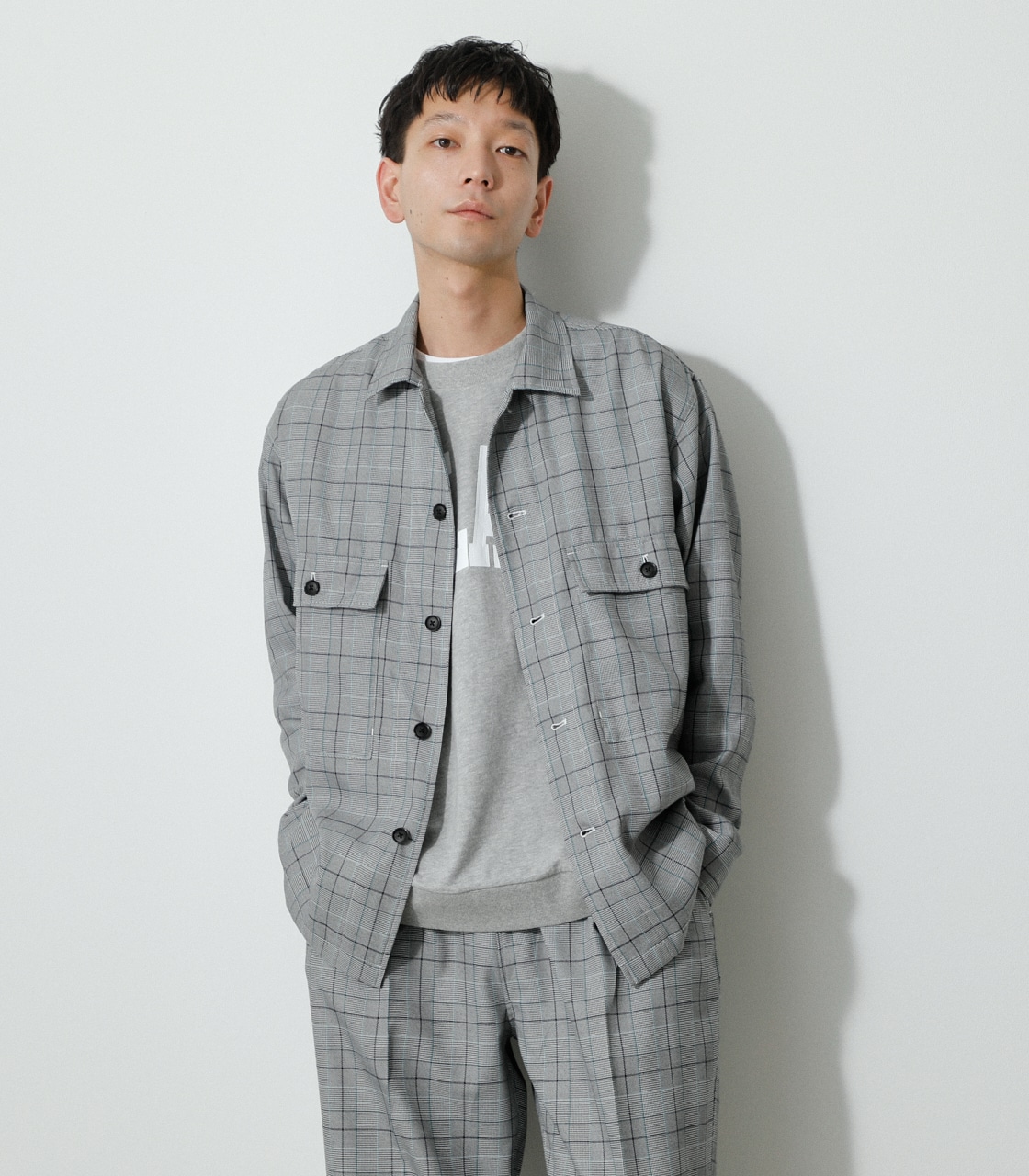 CHECK COACH JACKET/チェックコーチジャケット 詳細画像 柄GRY 1