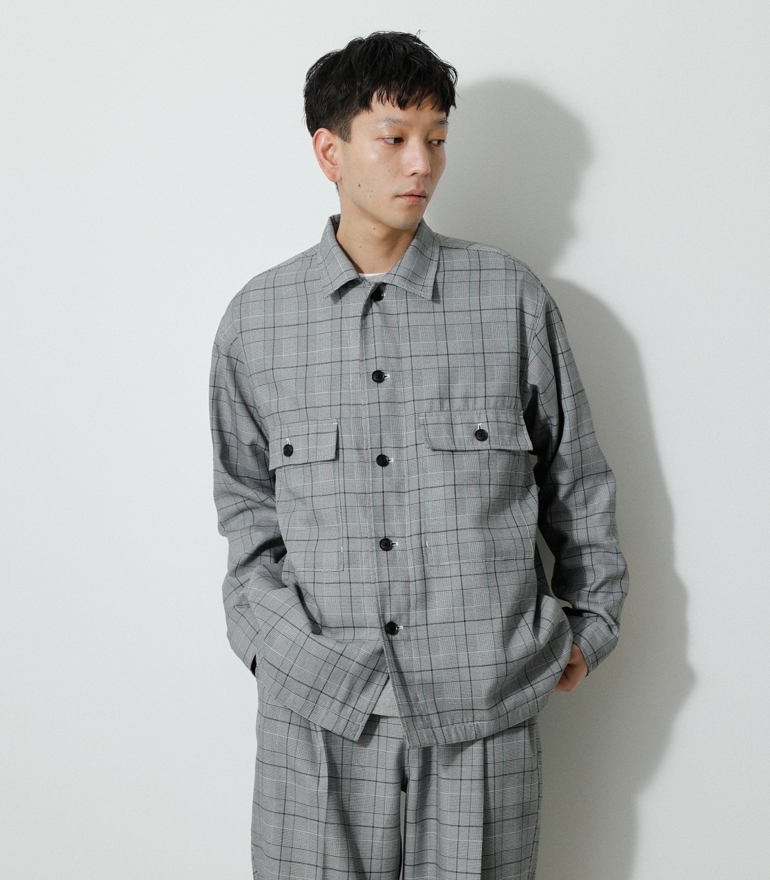 CHECK COACH JACKET/チェックコーチジャケット 詳細画像 柄GRY 5