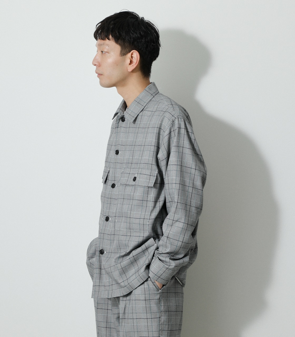 CHECK COACH JACKET/チェックコーチジャケット 詳細画像 柄GRY 6