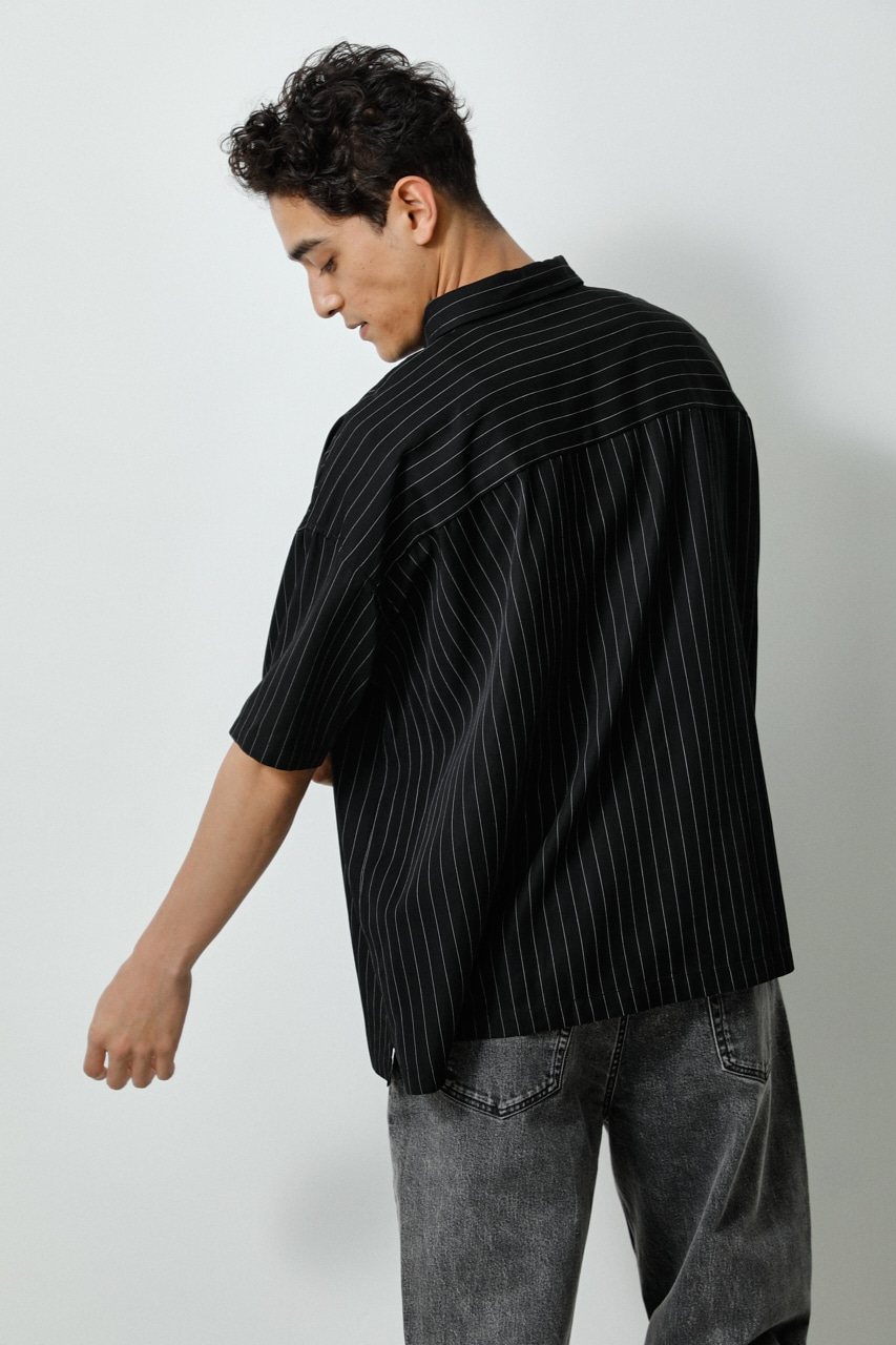 STRIPE PATTERN BIG SHIRT/ストライプパターンビッグシャツ 詳細画像 柄BLK 3