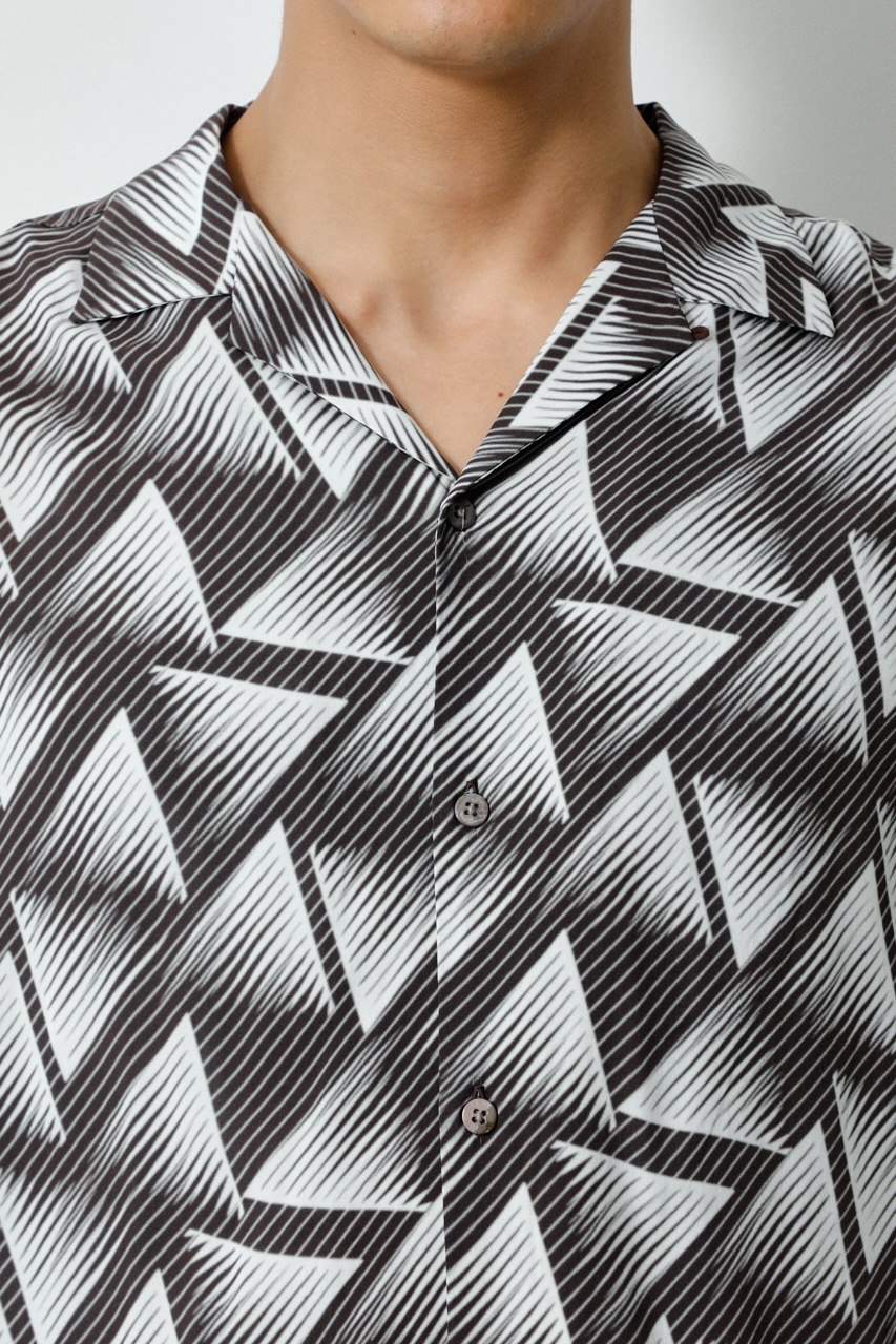 GEOMETRIC PATTERN BIG SHIRT/ジオメトリックパターンビッグシャツ 詳細画像 柄BLK 8