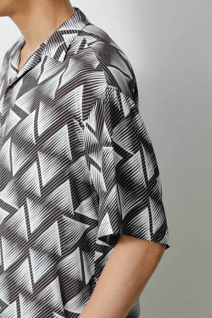 GEOMETRIC PATTERN BIG SHIRT/ジオメトリックパターンビッグシャツ 詳細画像 柄BLK 9