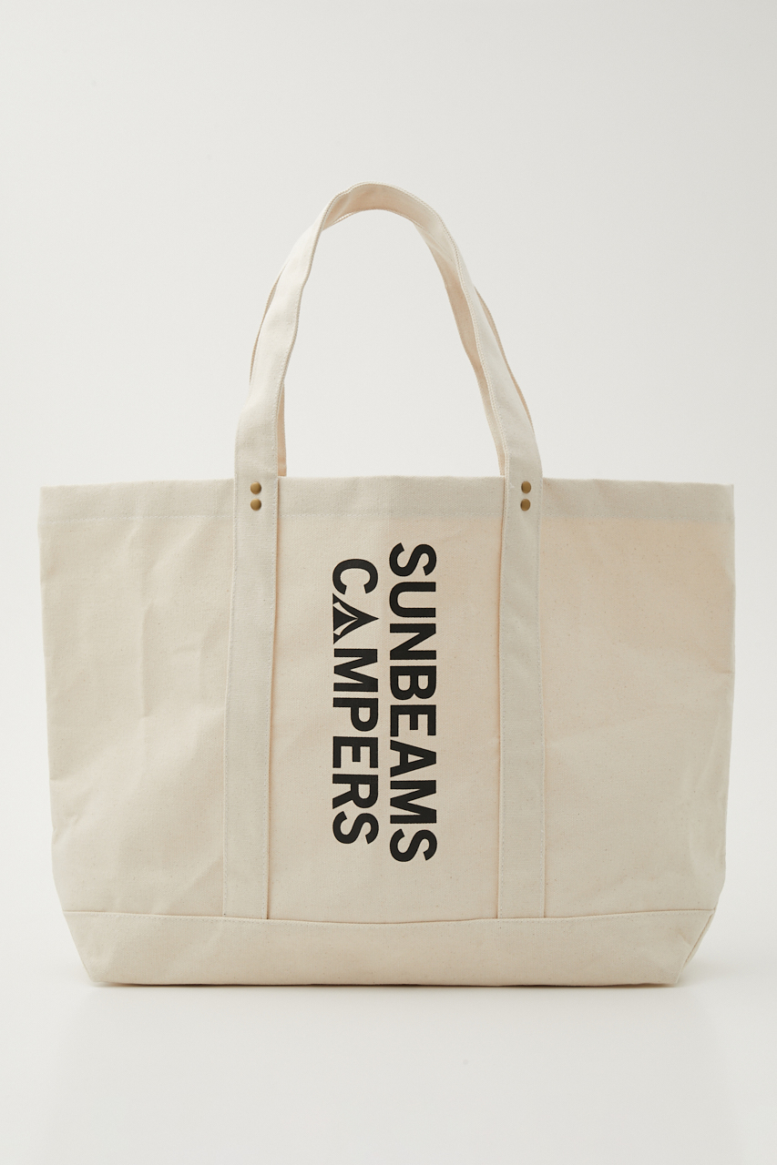 【SUNBEAMSCAMPERS】 CANVAS BIG TOTE BAG/キャンバスビッグトートバッグ 詳細画像 O/WHT 1
