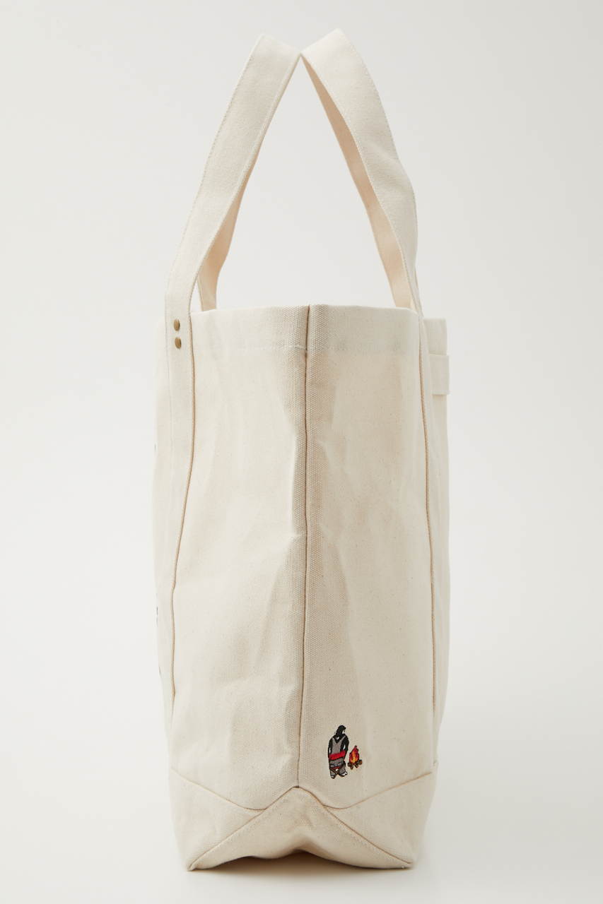 【SUNBEAMSCAMPERS】 CANVAS BIG TOTE BAG/キャンバスビッグトートバッグ 詳細画像 O/WHT 2