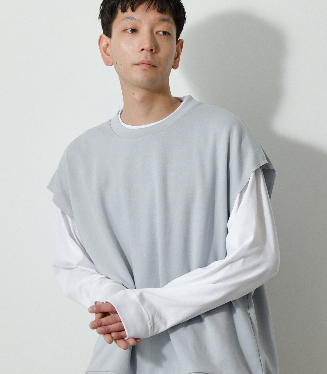 VEST SET LONG TEE/ベストセットロングTシャツ 詳細画像 L/BLU 3