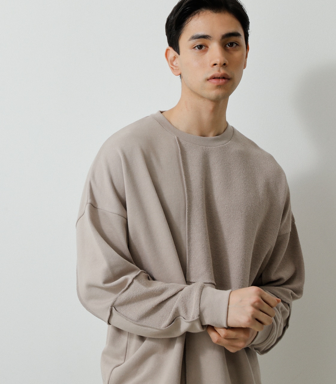 SWEAT SWITCHING BIG PULLOVER/スウェットスウィッチングビッグプル 