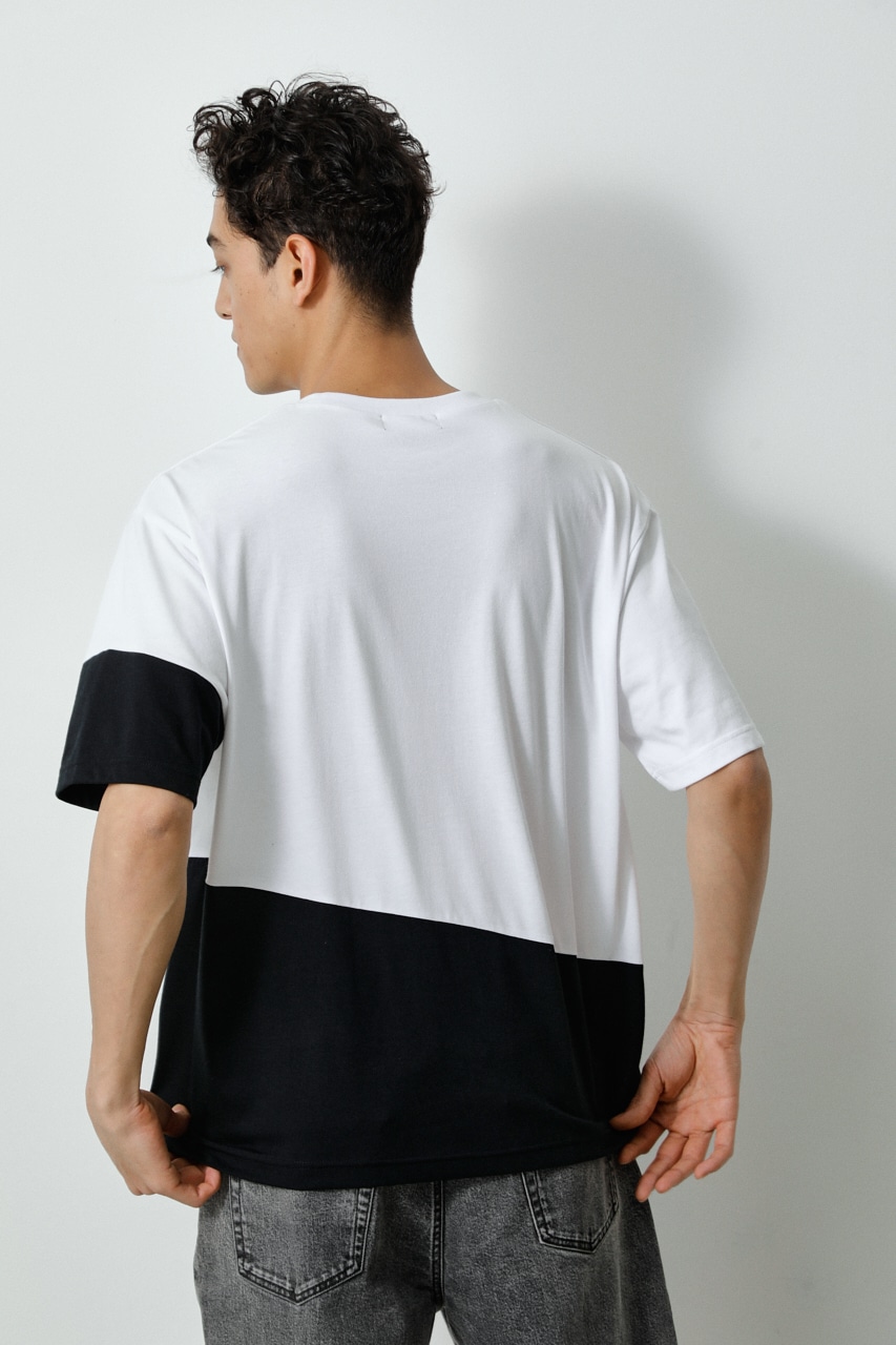 SWITCHING TWO TONE TOPS/スウィッチングツートーントップス 詳細画像 柄WHT 3