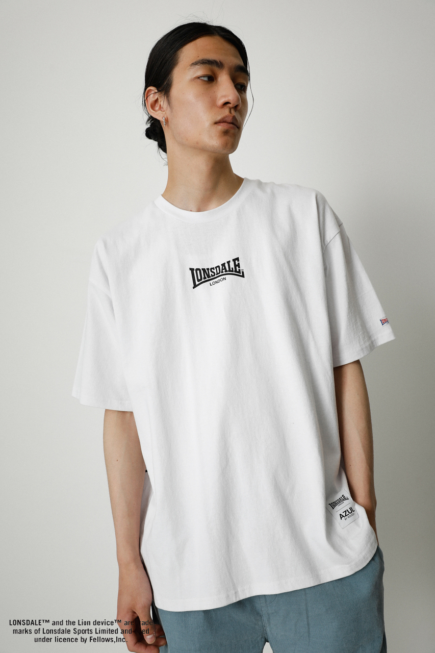 LONSDALE × AZUL BACK LOGO TEE/LONSDALE×AZULバックロゴTシャツ 詳細画像 WHT 1