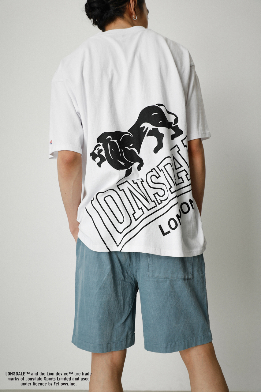 LONSDALE × AZUL BACK LOGO TEE/LONSDALE×AZULバックロゴTシャツ 詳細画像 WHT 2