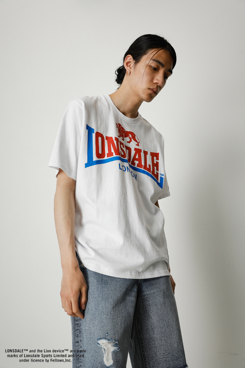 LONSDALE × AZUL LOGO TEE/LONSDALE×AZULロゴTシャツ 詳細画像 WHT 3