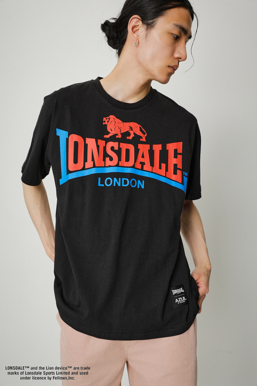 LONSDALE × AZUL LOGO TEE/LONSDALE×AZULロゴTシャツ 詳細画像 BLK 1