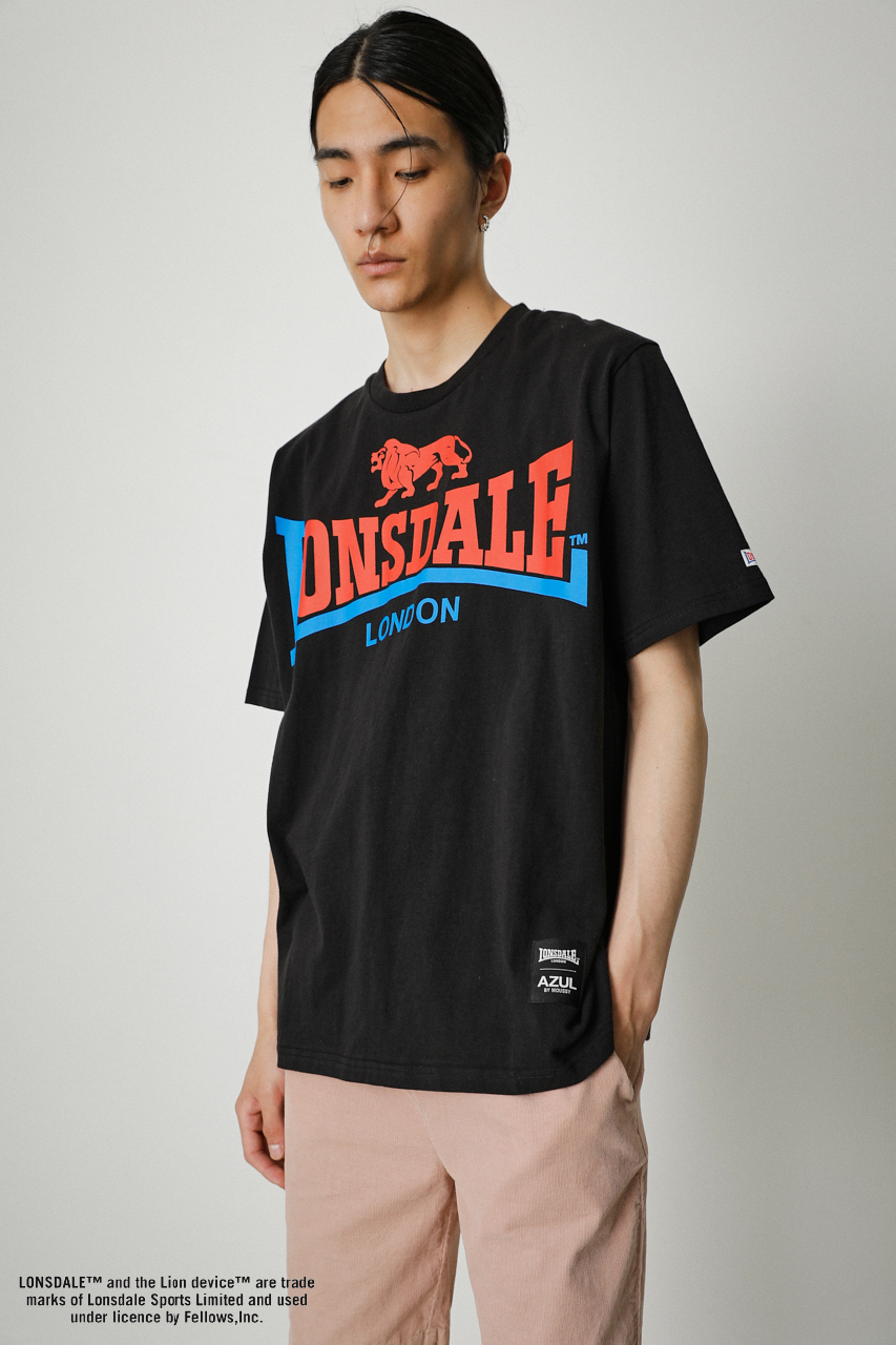 LONSDALE × AZUL LOGO TEE/LONSDALE×AZULロゴTシャツ 詳細画像 BLK 5