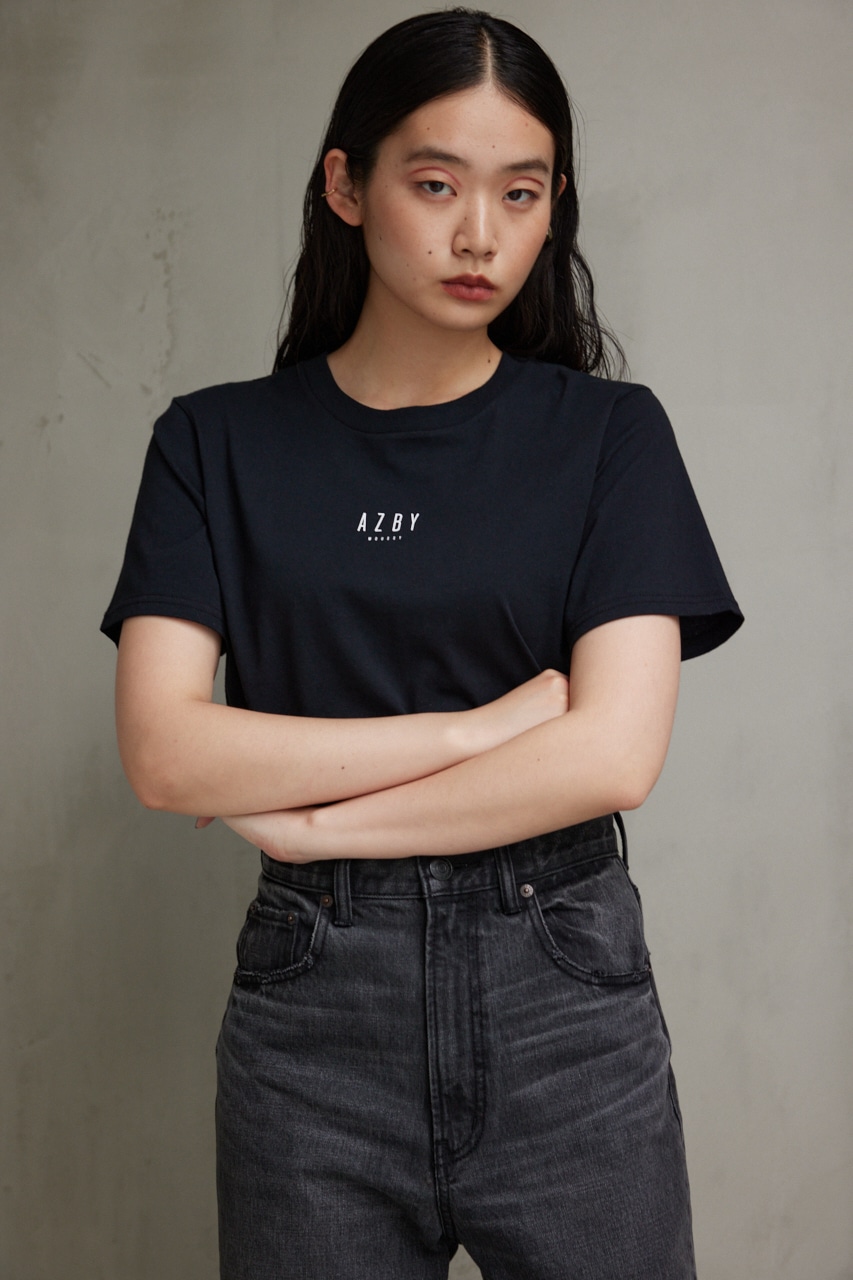 フロントロゴクルーネックプリントTEE｜AZUL BY MOUSSY（アズールバイ