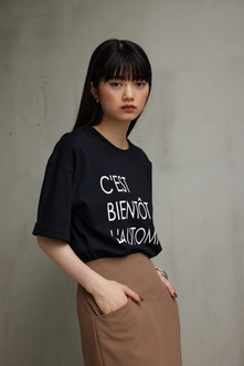 ボクシーシルエット半袖ロゴTシャツ 詳細画像