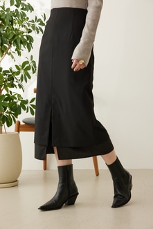 【crie conforto】レイヤードコラムスカート