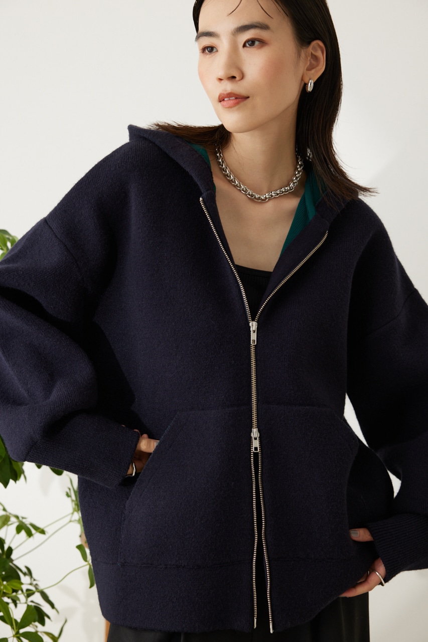 crie conforto】ダブルジップニットパーカー｜AZUL BY MOUSSY ...