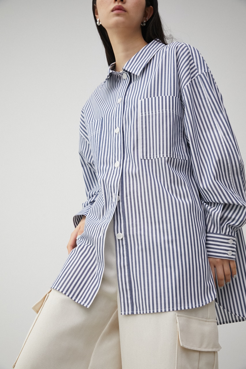 RELATECH COTTON LOOSE SHIRT/リラテックコットンルーズシャツ 詳細画像 柄NVY 1