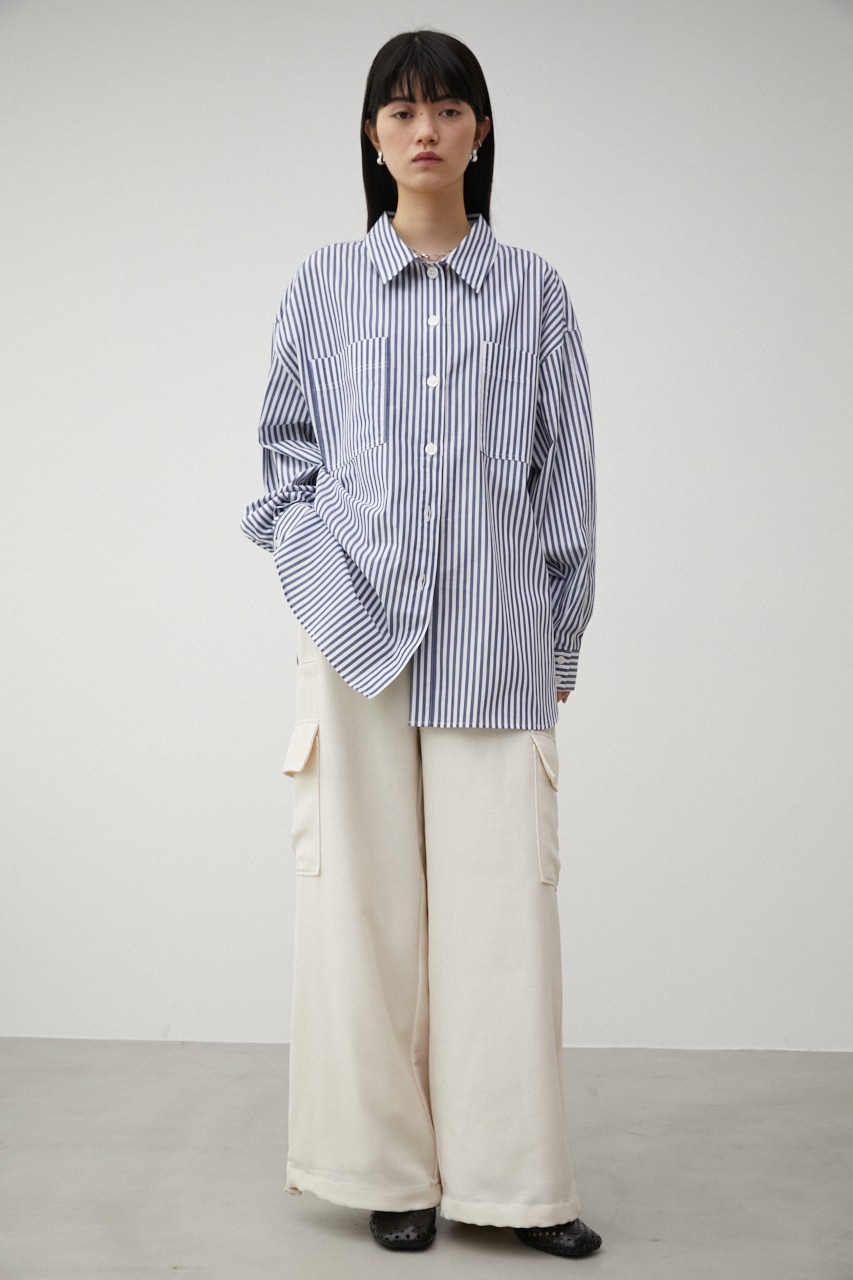 RELATECH COTTON LOOSE SHIRT/リラテックコットンルーズシャツ 詳細画像 柄NVY 4