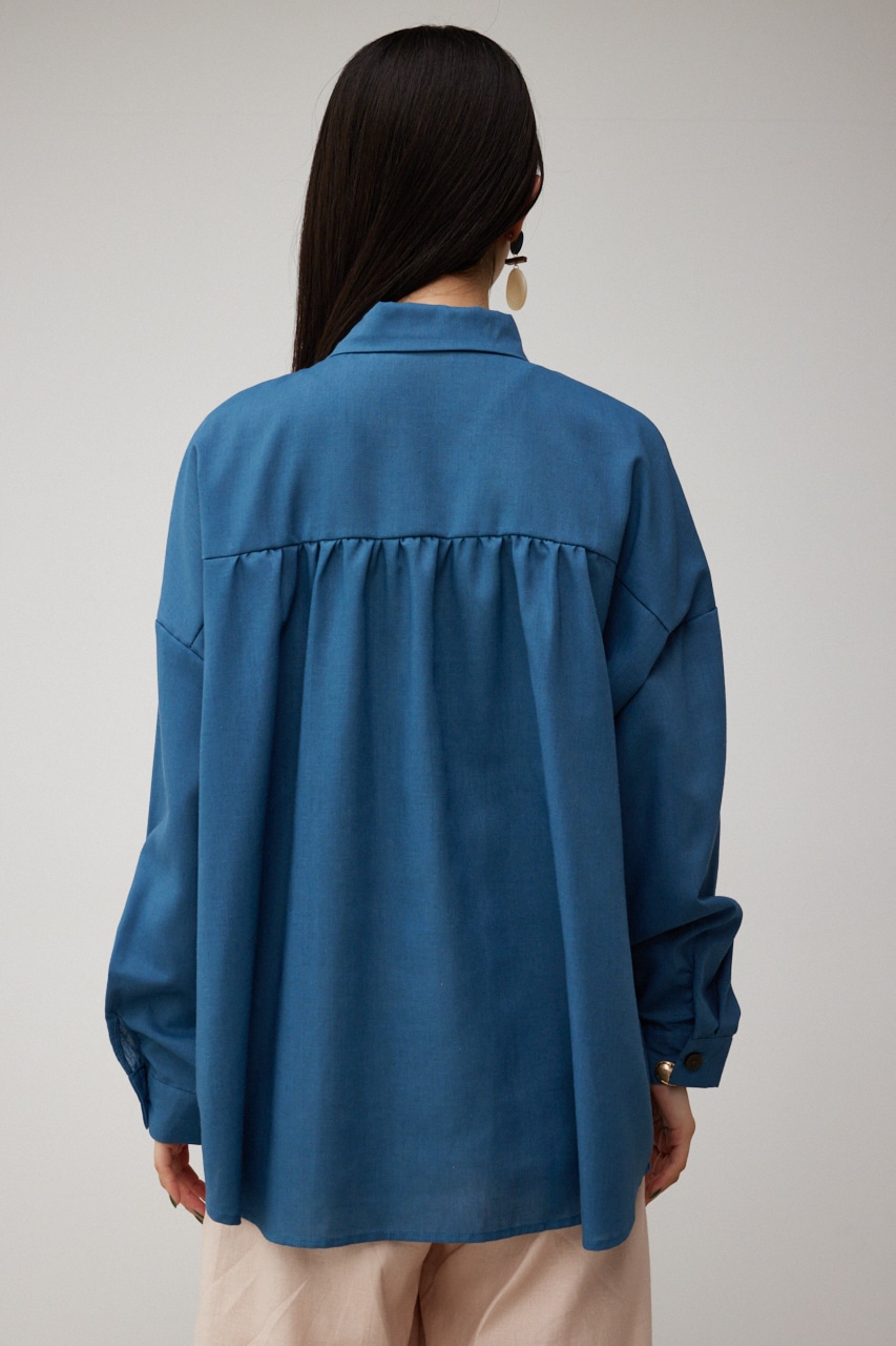 BACK GATHER SHIRT/バックギャザーシャツ 詳細画像 BLU 7