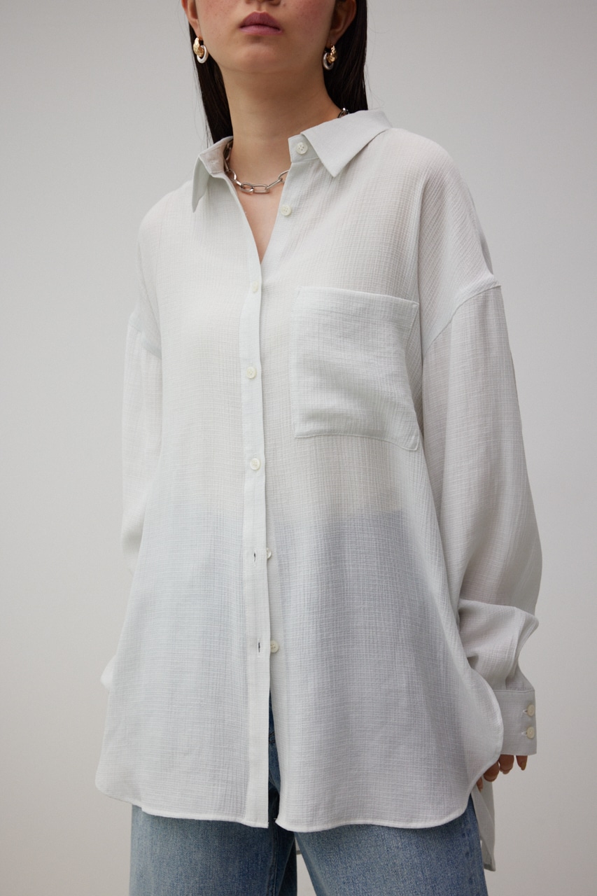 CREPE SHEER SHIRT/クレープシアーシャツ