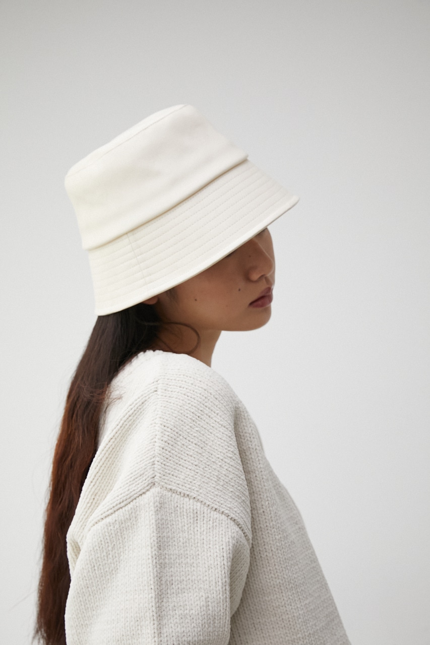 FAUX LEATHER BUCKET HAT/フェイクレザーバケットハット 詳細画像 IVOY 1
