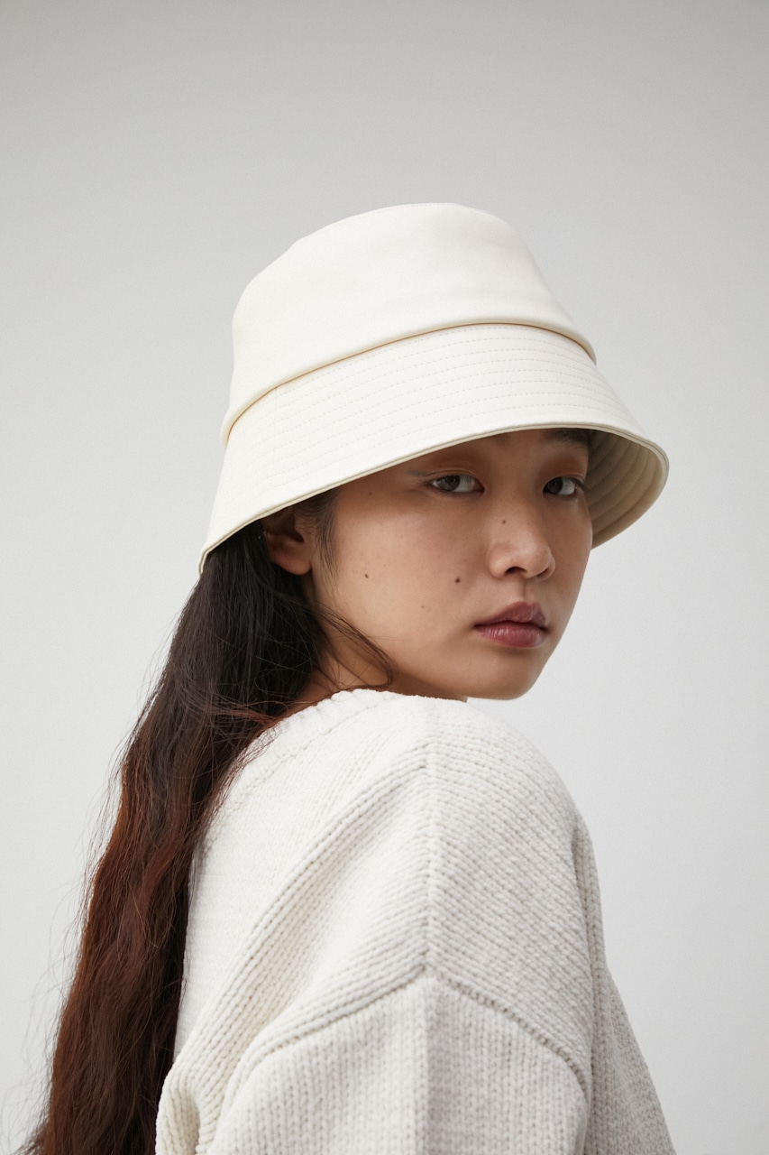 FAUX LEATHER BUCKET HAT/フェイクレザーバケットハット 詳細画像 IVOY 8