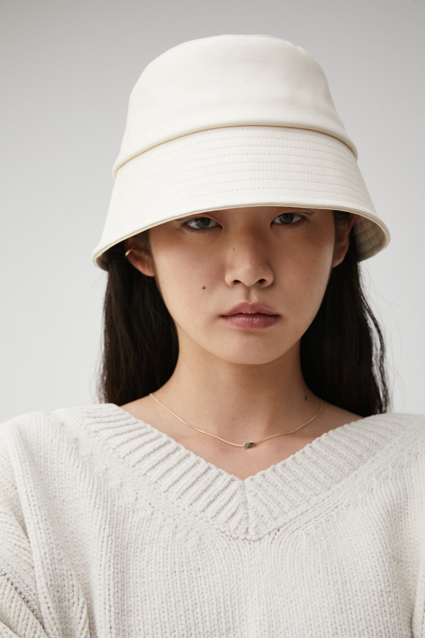 FAUX LEATHER BUCKET HAT/フェイクレザーバケットハット 詳細画像 IVOY 9