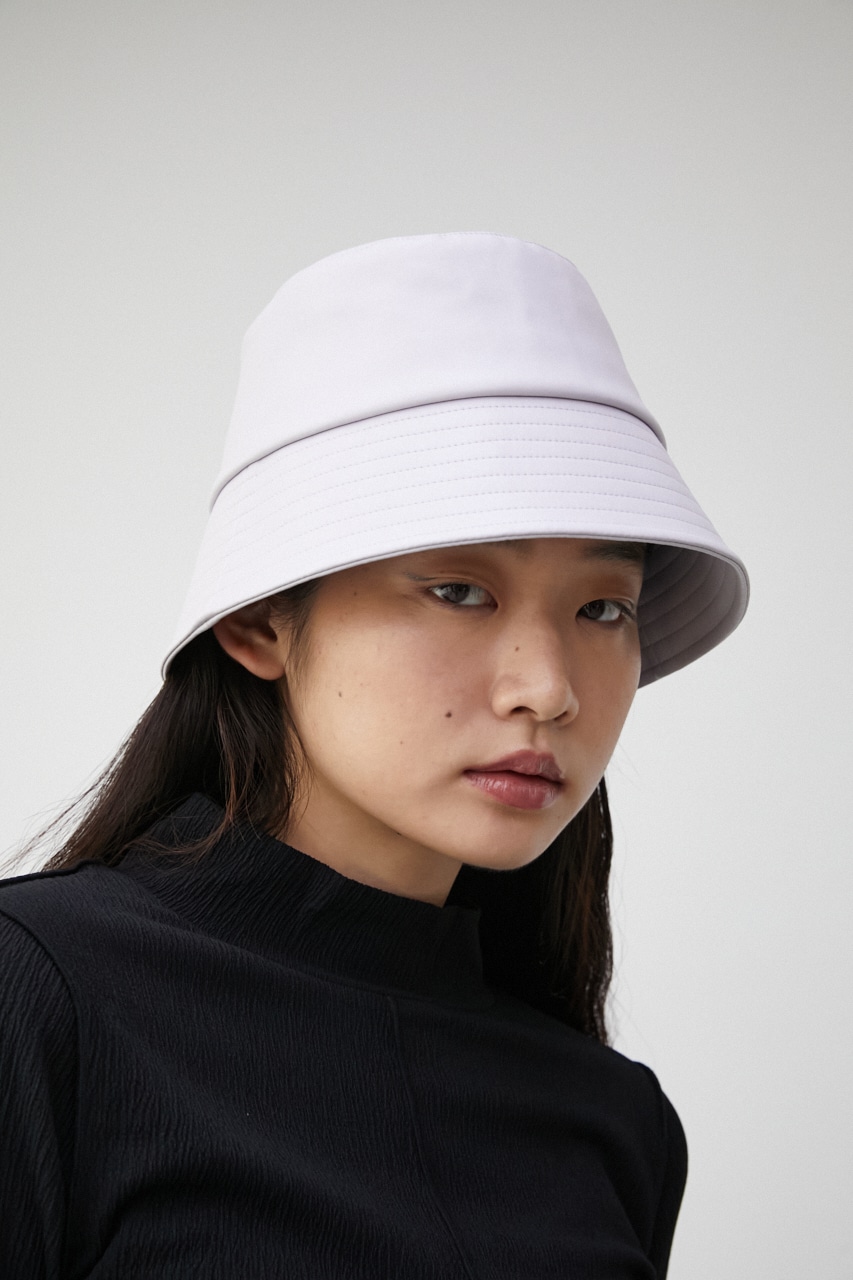 FAUX LEATHER BUCKET HAT/フェイクレザーバケットハット 詳細画像 L/PUR 10